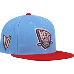 New Jersey Nets Hardwood Classics Snapback Hat Men - Light Blue/Red