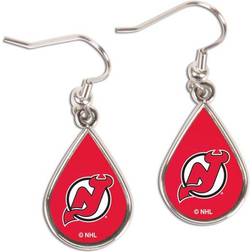 WinCraft New Jersey Devils Tear Drop Dangle Earrings