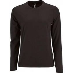 Sol's Imperial Long Sleeve T-shirt - Deep Black