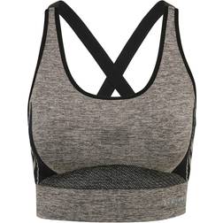 Hummel Clea Seamless Sports Top - Chateau Gray Black Melange