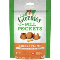 Greenies Pill Pockets Natural Cat Treats Chicken Flavor 45x45.4g