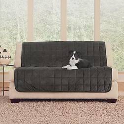 Sure Fit Deluxe Armless Loveseat Loose Sofa Cover Gray (132.08x88.9)