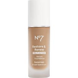 No7 Restore & Renew Serum Foundation SPF20 Honey