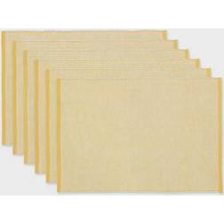 Eco-Friendly Chambray Fine Ribbed 6-pack Place Mat Gold (48.26x33.02cm)