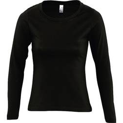 Sol's Majestic Long Sleeve T-shirt - Deep Black