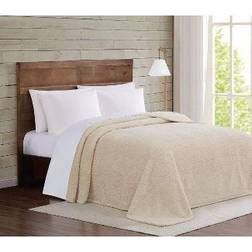 Brooklyn Loom Marshmallow Sherpa Blankets Beige (228.6x172.72cm)