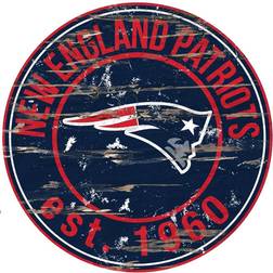 Fan Creations New England Patriots Distressed Round Sign Board