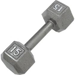 Cap Barbell Cast Iron Hex Dumbbell 15lbs