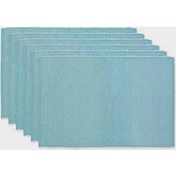 2-Tone Ribbed 6-pack Bordstablett Blå (48.26x33.02cm)