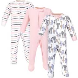 Hudson Hudson Cotton Sleep & Play 3-Pack - Pink Safari (10157731)