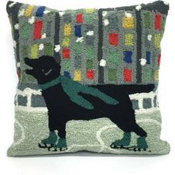 Liora Manne Front Porch Holiday Ice Dog Complete Decoration Pillows Green (45.72x45.72cm)