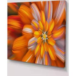 Design Art Massive Orange Fractal Wall Decor 20x12"