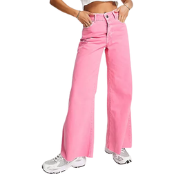 River Island Flared High Waist Jeans - Pink Wash