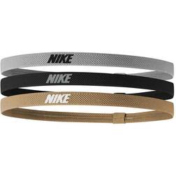 Nike Elastic Hairband 3-pack - Metallic Silver/Black/Gold