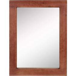 Stonebriar Collection Rustic Rectangular Redwood Wooden Frame Wall Mirror 45.7x61cm