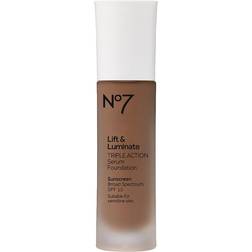 No7 Lift & Luminate Triple Action Serum Foundation SPF15 Walnut