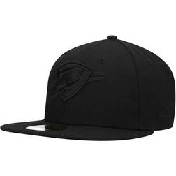 New Era Oklahoma City Thunder Black On Black 59FIFTY Fitted Hat Men - Black