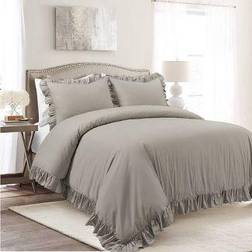 Lush Decor Reyna Duvet Cover Grey (228.6x228.6cm)