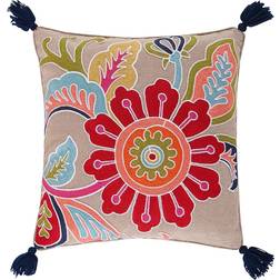 Levtex Home Jules Crewel Flower Tassel Complete Decoration Pillows Multicolour (45.72x45.72cm)