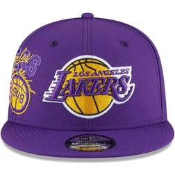 New Era Los Angeles Lakers Back Half 9FIFTY Snapback Adjustable Hat Men - Purple
