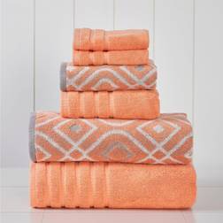 Modern Threads Yarn Dyed Towel Orange, Pink (137.16x68.58)