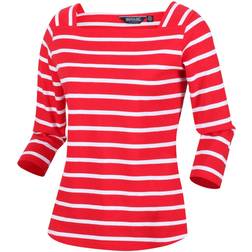 Regatta Women's Polexia Square Neck Top - True Red/White