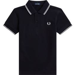 Fred Perry Junior Boy's Twin Tipped Polo Shirt - Black/White/White (SY3660-102)