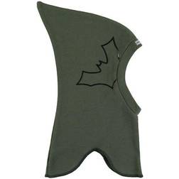 Racing Kids Organic Single Layer Cotton Balaclava with Top and Bat - Army Green (503306-88)