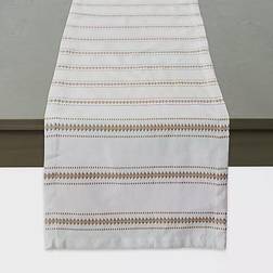 Design Imports Zig Dobby Tablecloth Brown (274.32x35.56cm)