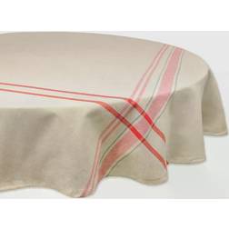 Design Imports French Stripe Tablecloth Red (177.8x177.8)