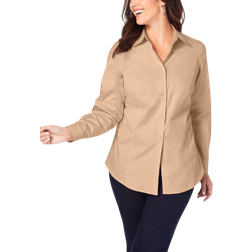 Jessica London Poplin Shirt - New Khaki