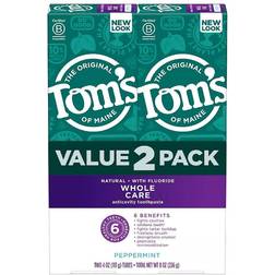 Tom's of Maine Whole Care Peppermint 2-pack