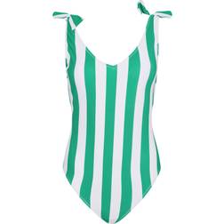 LTS Tall Green Stripe Swimsuit - Green