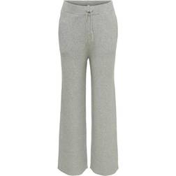 Kids Only Loose Fitted Rib Trousers - Grey/Light Grey Melange (15222613)