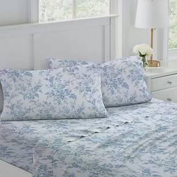 Laura Ashley Vanessa Flannel Bed Linen Blue (203.2x152.4cm)