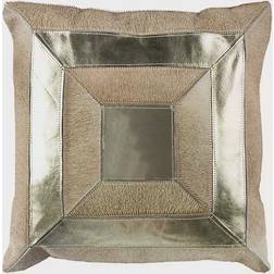 Safavieh Covina Metallic Cowhide Complete Decoration Pillows Beige, Gold (50.8x50.8)