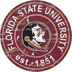 Fan Creations Florida State Seminoles Distressed Round Sign Board