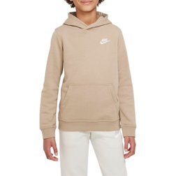 Nike Kid's Sportswear Club Pullover Hoodie - Khaki/White (BV3757-247)