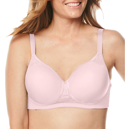 Comfort Choice Stay-Cool Wireless T-Shirt Bra - Shell Pink