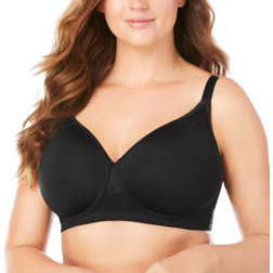 Comfort Choice Stay-Cool Wireless T-Shirt Bra - Black