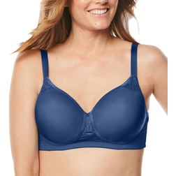 Comfort Choice Stay-Cool Wireless T-Shirt Bra - Evening Blue