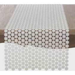 Saro Lifestyle Thea Dora Tablecloth White (182.88x40.64cm)