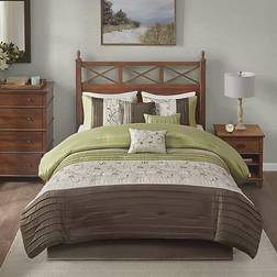 Madison Park Serene Bedspread Green (228.6x228.6cm)