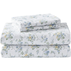 Laura Ashley Le Fleur Bed Sheet Blue (259.08x228.6cm)