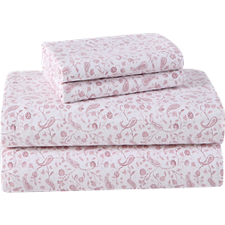 Laura Ashley Paisley Prance Underlakan Rosa (259.08x228.6cm)