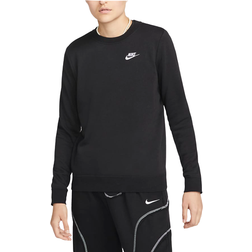 NIKE Sportswear Club Fleece Crew-Neck Sweatshirt Women's - Black/White