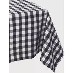 Design Imports Checkers Tablecloth Black (213.36x152.4)