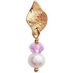 Stine A Petit Ile De L'Amour Earring - Gold/Pearl/Amethyst