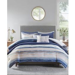 Madison Park Marina Bedspread Blue (264.16x233.68)