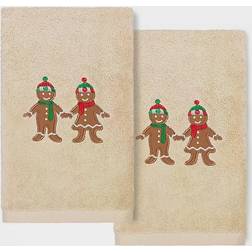 Linum Home Textiles Christmas Gingerbread Guest Towel Beige (76.2x40.64cm)